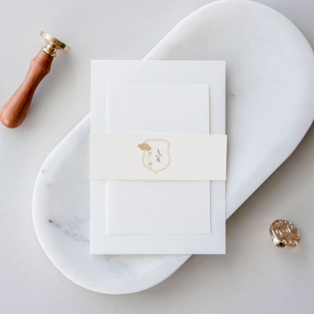 Cintas Para Invitaciones Art Nouveau vintage (Vintage Art Nouveau Invitation Belly Band)