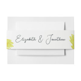 Cintas Para Invitaciones Arte abstracto acuarela azul amarillo Boda única