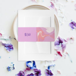 Cintas Para Invitaciones Arte abstracto pastel rosa