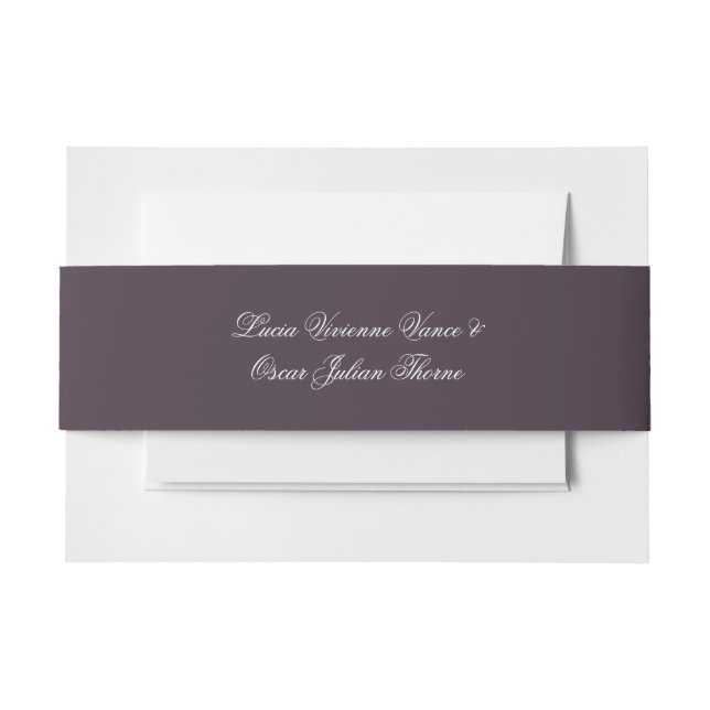 Cintas Para Invitaciones Arte fino rococó de medianoche (Anverso Ejemplo)