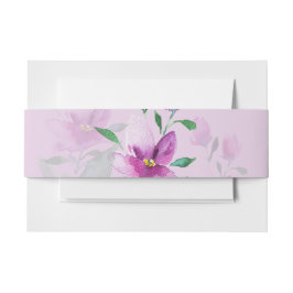 Cintas Para Invitaciones Arte Floral Lila Soñado Acuarela Pintada a Mano