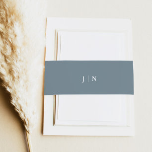 Cintas Para Invitaciones ARYA Elegant Sage Green Monograma Boda