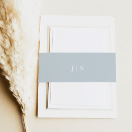 Cintas Para Invitaciones ARYA Elegant Sage Green Monograma Invitación Boda