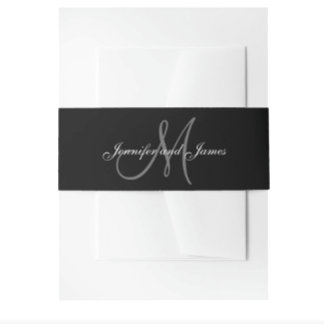Cintas Para Invitaciones Asunto blanco y negro | Banda Belly Boda