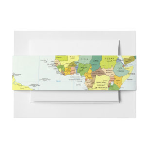 Cintas Para Invitaciones Atlas del País del Mapa Mundial