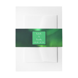Cintas Para Invitaciones Aurora Borealis Northern Lights Sky Green Boda