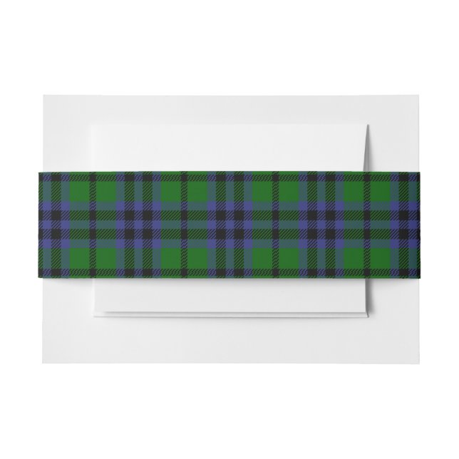Cintas Para Invitaciones Austin Scottish Tartan Belly Band (Anverso Ejemplo)