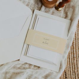 Cintas Para Invitaciones AVERY Boda amarillo con mantequilla neutra simple