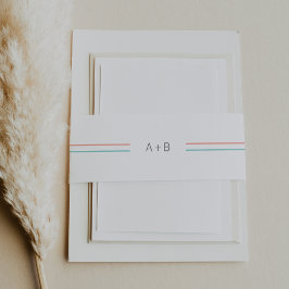 Cintas Para Invitaciones AVERY Boda de monograma simple y Verde azulado