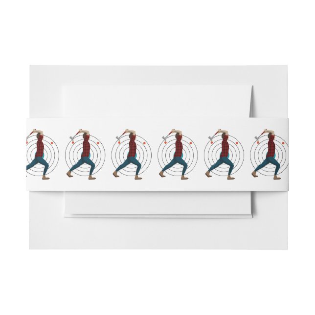 Cintas Para Invitaciones Ax Throwing (Anverso Ejemplo)