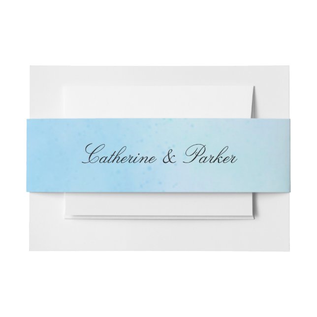 Cintas Para Invitaciones "Azul de amor verdadero" (Anverso Ejemplo)