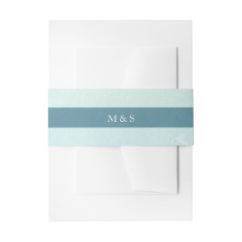 Cintas Para Invitaciones Azul Monocromático Rústico Personalizado