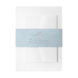 Cintas Para Invitaciones Azul Polvoriento Irisado, Boda