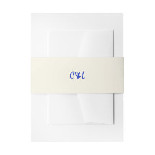Cintas Para Invitaciones Azul profundo retro manuscrito