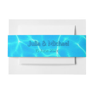 Cintas Para Invitaciones Azure Turquoise Bleu Water Reflalism Minimalismo