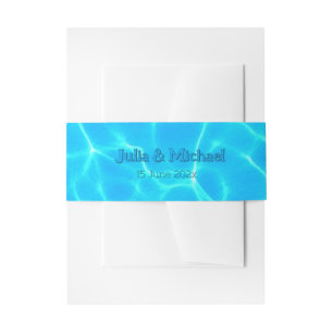 Cintas Para Invitaciones Azure Turquoise Bleu Water Reflalism Minimalismo