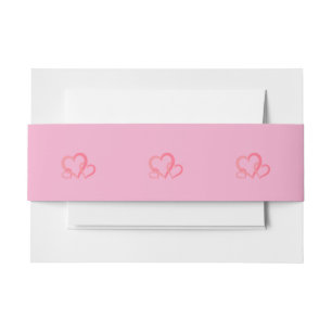 Cintas Para Invitaciones Baby Shower de los corazones interconectados de ma