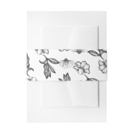 Cintas Para Invitaciones Baby Shower del tatuaje de flor gótica