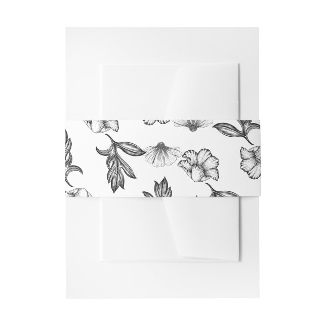 Cintas Para Invitaciones Baby Shower del tatuaje de flor gótica (Anverso Ejemplo)