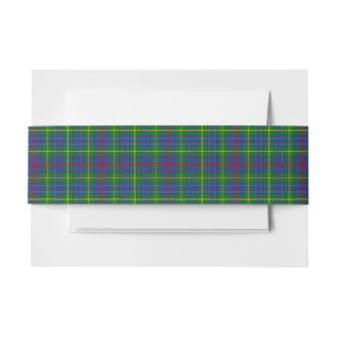 Cintas Para Invitaciones Bailey Scottish Tartan Belly Band
