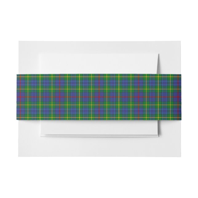Cintas Para Invitaciones Bailey Scottish Tartan Belly Band (Anverso Ejemplo)