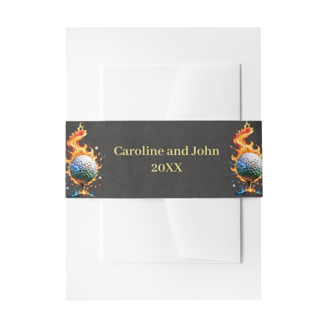 Cintas Para Invitaciones Baloncesto de golf blanco brillante (Anverso Ejemplo)