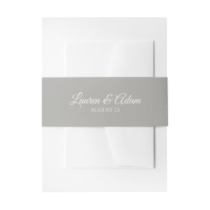 Cintas Para Invitaciones Banda/ajuste de Belly de invitación de boda   Gris
