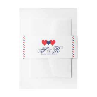 Cintas Para Invitaciones Banda Belly Americana Hearts Boda
