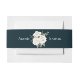 Cintas Para Invitaciones Banda Belly Boda de rosas azules y blancas de la m