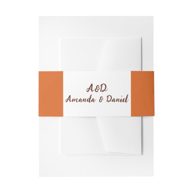 Cintas Para Invitaciones Banda Belly boda Suite (Anverso Ejemplo)