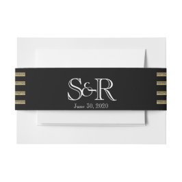 Cintas Para Invitaciones Banda Belly de Art Deco Posh Boda