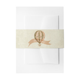 Cintas Para Invitaciones Banda Belly de Boda de globo aerostático de Vintag