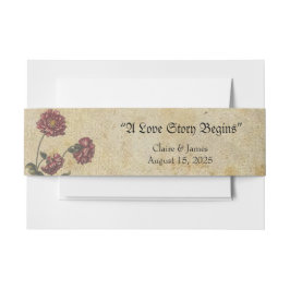 Cintas Para Invitaciones Banda Belly de Boda gótico Romance - Oscuro y eleg