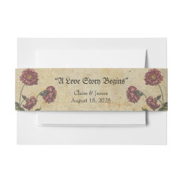 Cintas Para Invitaciones Banda Belly de Boda gótico Romance - Oscuro y eleg