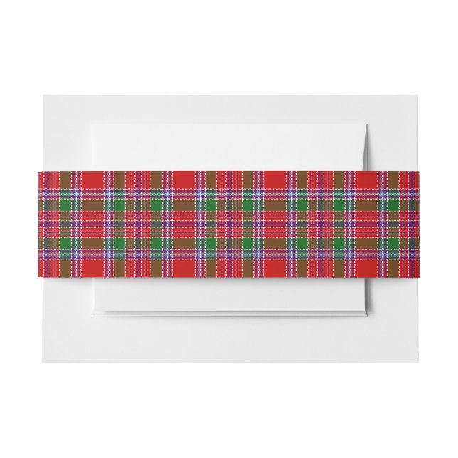 Cintas Para Invitaciones Banda Belly de burrell Scottish Tartan (Anverso Ejemplo)