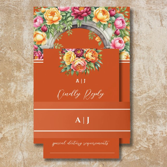 Cintas Para Invitaciones Banda Belly de Invitación a Boda en Monograma Terr (Subido por el creador)