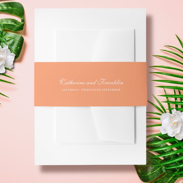 Cintas Para Invitaciones Banda Belly de invitación a boda naranja (Subido por el creador)