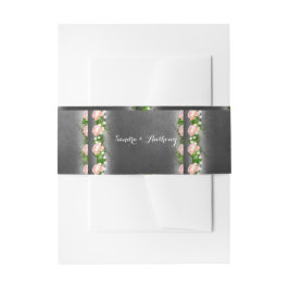 Cintas Para Invitaciones Banda Belly de invitación a boda Rosa Chalkboard