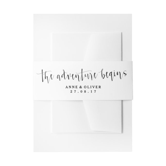 Cintas Para Invitaciones Banda Belly de invitación a boda rústica (Anverso Ejemplo)