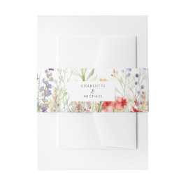 Cintas Para Invitaciones Banda Belly de invitación a boda Wilflowers