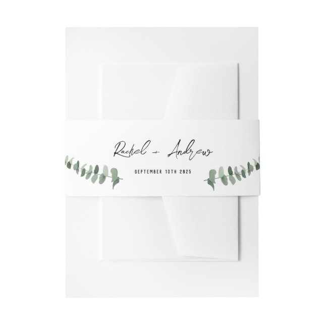 Cintas Para Invitaciones Banda Belly de invitación a bodas (Anverso Ejemplo)