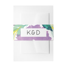 Cintas Para Invitaciones Banda Belly de invitación a bodas con flores