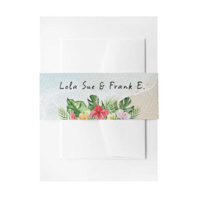 Cintas Para Invitaciones Banda Belly de invitación a bodas con sangre de pa (Anverso Ejemplo)