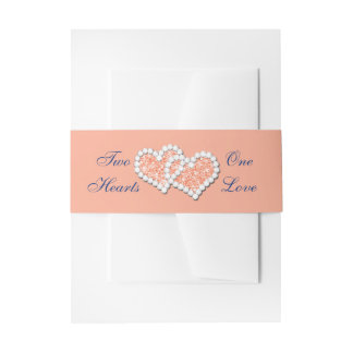 Cintas Para Invitaciones Banda Belly de invitación a bodas de corazón de pa