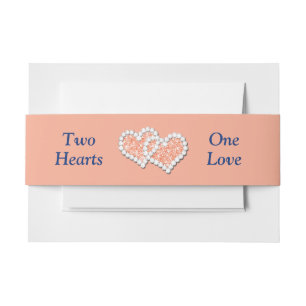 Cintas Para Invitaciones Banda Belly de invitación a bodas de corazón de pa