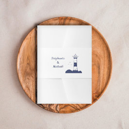 Cintas Para Invitaciones Banda Belly de invitación a bodas de faro