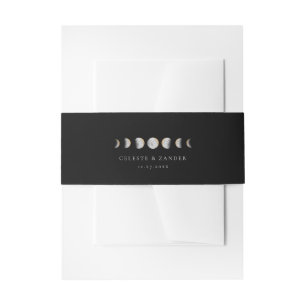 Cintas Para Invitaciones Banda Belly de invitación a bodas de luna dorada