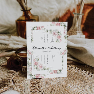 Cintas Para Invitaciones Banda Belly de invitación a bodas de rosas rosadas