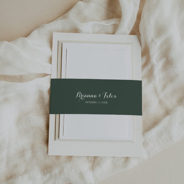 Cintas Para Invitaciones Banda Belly de invitación a bodas de verde tropica (Subido por el creador)