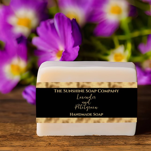 Cintas Para Invitaciones Banda Belly de jabón negro y dorado (Subido por el creador)